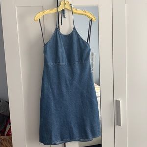 Vintage JACOB Halter Denim Dress 100% cotton
